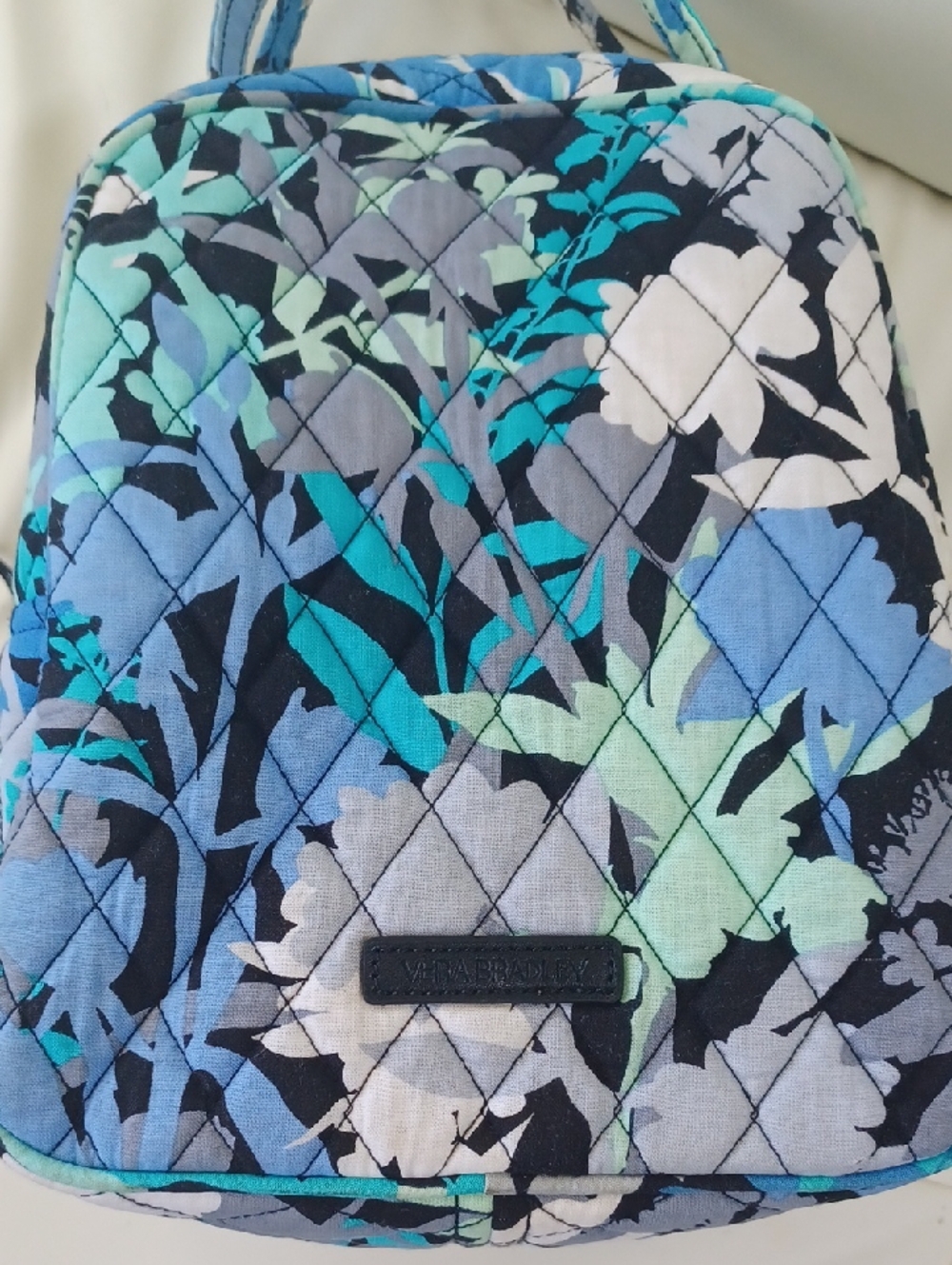 Vera Bradley Quilted Camo-Floral Top-Handle  Lined Lunch Bag - Picture 10 of 12